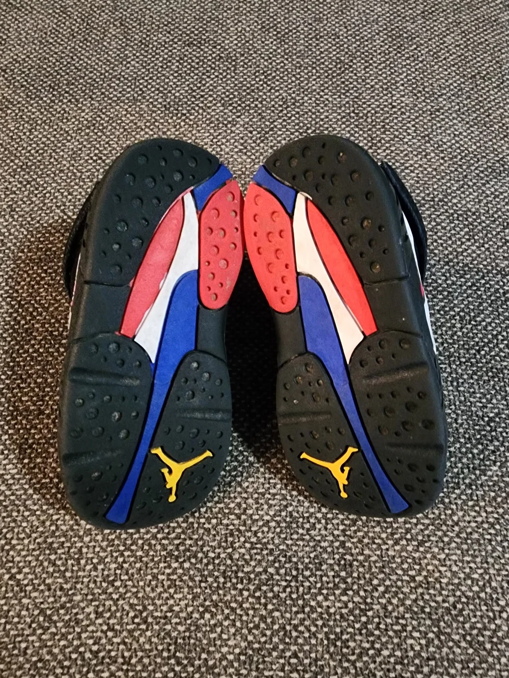 Nike Air Jordan 8 Retro Black and Red High-Top Sneaker - Velcro Closure